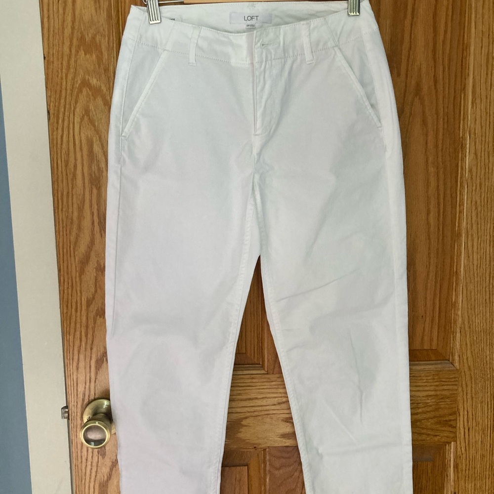 LOFT Women's White Chinos
